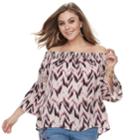 Plus Size Jennifer Lopez Off-the-shoulder Top, Women's, Size: 2xl, Pink