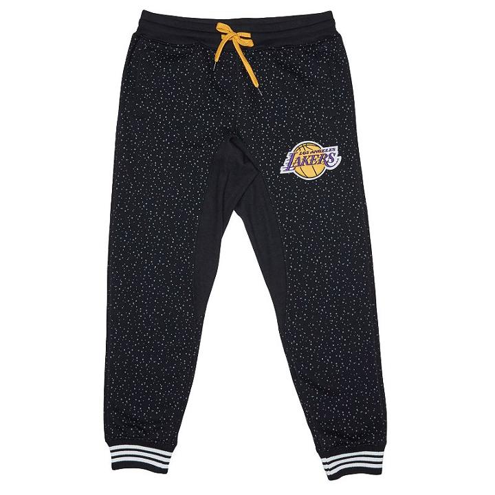 Men's Unk Los Angeles Lakers Speckled Fleece Jogger Pants, Size: Xxl, Black