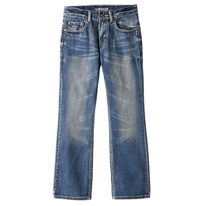 Boys 8-20 Flypaper Embossed Slim Boot Jeans, Boy's, Size: 12, Med Blue