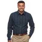 Big & Tall Haggar Classic-fit Easy-care Button-down Shirt, Men's, Size: 3xl Tall, Blue (navy)