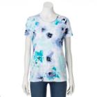 Women's Croft & Barrow&reg; Essential Crewneck Tee, Size: Large, Blue (navy)
