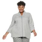 Plus Size Croft & Barrow&reg; Quilted Bed Jacket, Women's, Size: 1xl, Light Grey