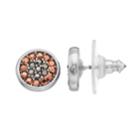 Simply Vera Vera Wang Tri Tone Circle Stud Earrings, Women's, Multicolor