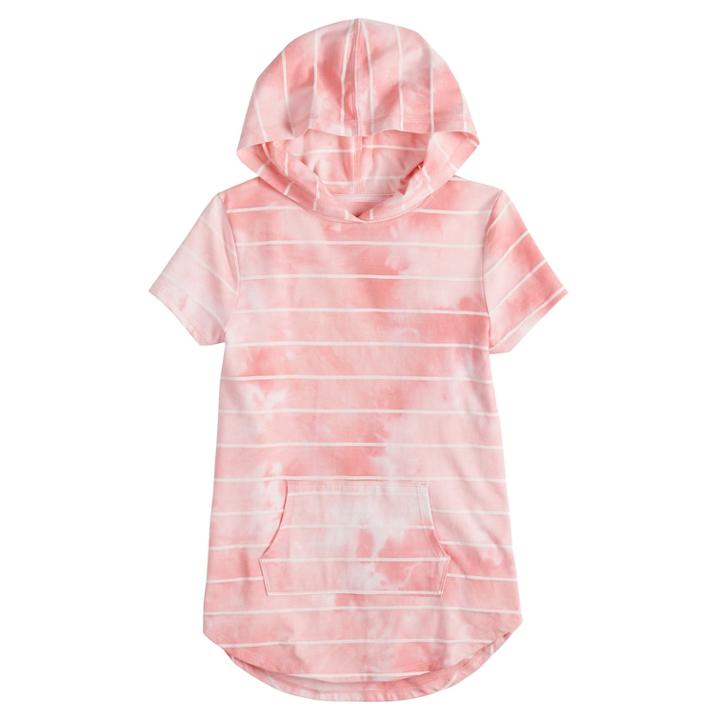 Girls 7-16 & Plus Size So&reg; Tunic Tee Hoodie, Size: 18 1/2, Brt Pink