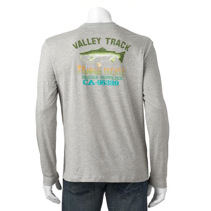 Men's Caribbean Joe Valley Track Fishing Tackle Tee, Size: Xxl, Oxford