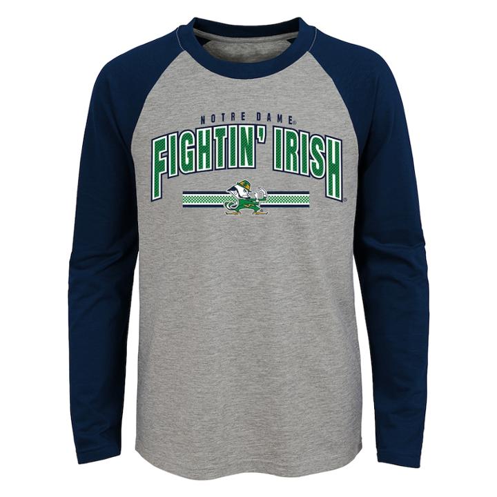 Boys 4-18 Notre Dame Fighting Irish Audible Tee, Size: 8-10, Grey