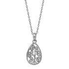 Primrose Sterling Silver Cubic Zirconia Tree Pendant Necklace, Women's, Size: 18, White