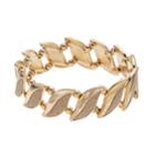 Glitter Leaf Stretch Bracelet, Women's, Gold