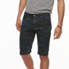Men's Xray Slim-fit Camo Moto Stretch Denim Shorts, Size: 30, Blue (navy)