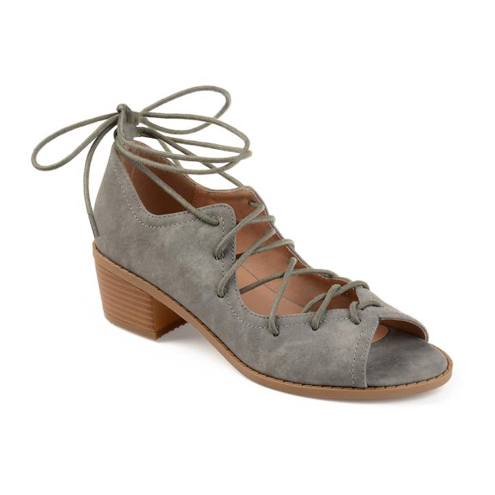 Journee Collection Bowee Women's High Heel Sandals, Size: Medium (9), Grey
