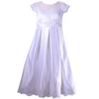 Girls 7-16 Bonnie Jean Organza Pleated Illusion Dress, Size: 10, White