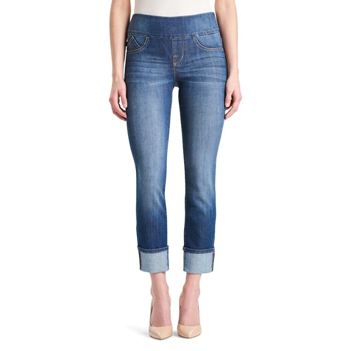 Women's' Rock & Republic&reg; Fever Pull-on Straight Leg Jeans, Size: 8 T/l, Med Blue