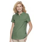 Women's Croft & Barrow&reg; Classic Solid Polo, Size: Xl, Green