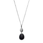 Sterling Silver Blue Quartz Cabochon Teardrop Pendant Necklace, Women's, Size: 18