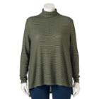 Juniors' Plus Size Mudd&reg; High-low Turtleneck Top, Girl's, Size: 1xl, Green