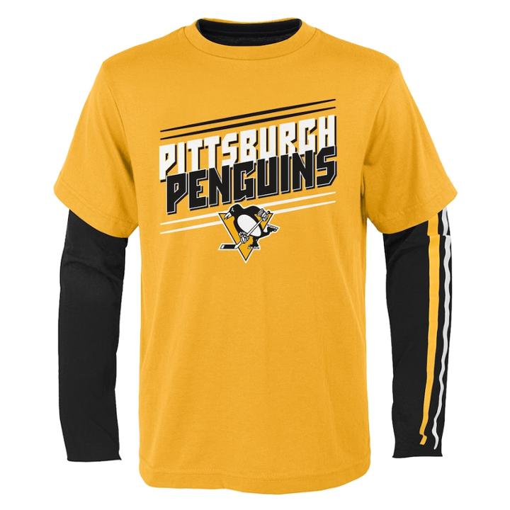 Boys 8-20 Pittsburgh Penguins First Line Tee Set, Size: S 8, Gold