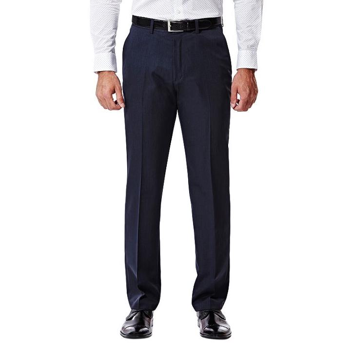 Men's Haggar Straight-fit Travel Performance Suit Pants, Size: 32x30, Blue (navy)