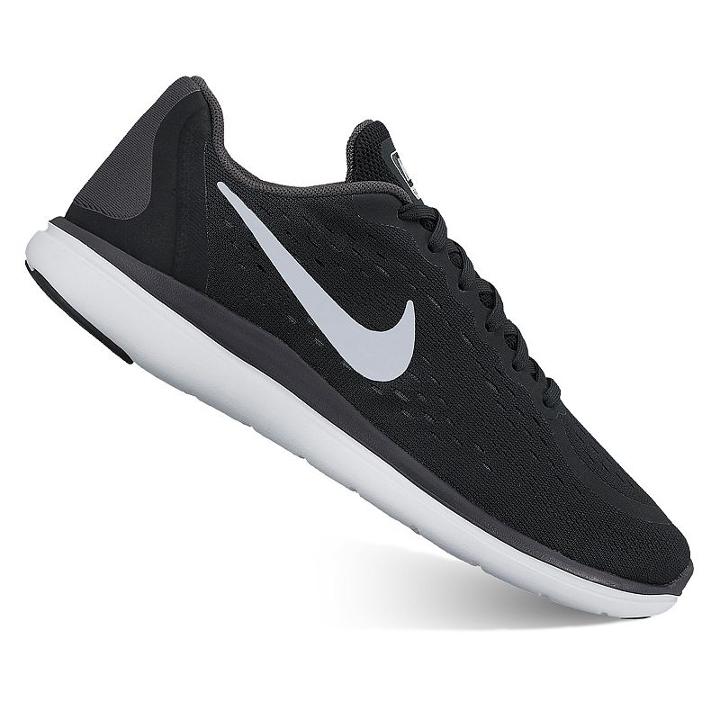 Nike Flex Run 2017 Grade School Boys' Sneakers, Boy's, Size: 4, Black