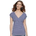 Maternity A:glow Surplice Nursing Tee, Women's, Size: L-mat, Drk Purple