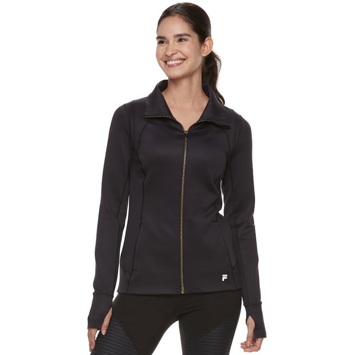 Women's Fila Sport&reg; Thumb Hole Zip-up Jacket, Size: Large, Black