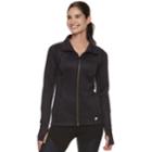 Women's Fila Sport&reg; Thumb Hole Zip-up Jacket, Size: Large, Black