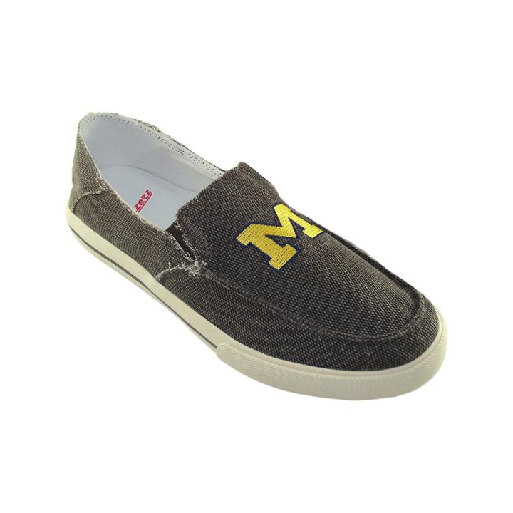 Men's Michigan Wolverines Drifter Slip-on Shoes, Size: 11, Brown