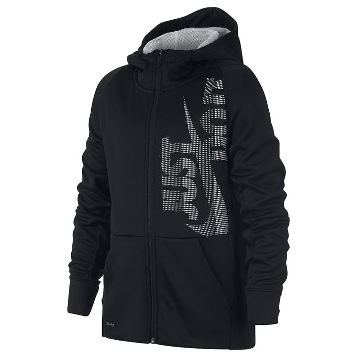 Boys 8-20 Nike Therma Full-zip Hoodie, Size: Small, Grey (charcoal)