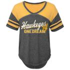 Juniors' Iowa Hawkeyes Football Tee, Women's, Size: Large, Black