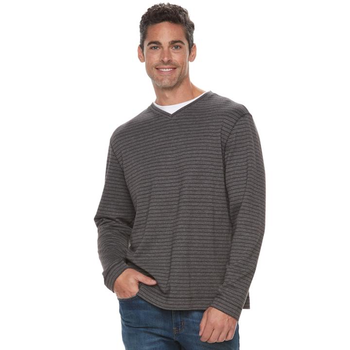 Men's Method Classic-fit Interlock Mock-layer Tee, Size: Xl, Black