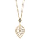 Dana Buchman Simulated Crystal Teardrop Pendant Necklace, Women's, Gold
