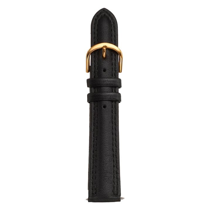 Kreisler Unisex Leather Watch Band - Tx49918bk, Size: 18 Mm, Black