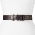 Women's Lee Floral Studded Belt, Size: Medium, Brown