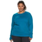 Plus Size Tek Gear&reg; Fleece Sweatshirt, Women's, Size: 3xl, Med Blue
