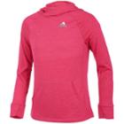 Girls 7-16 Adidas Climalite Melange Hoodie Sweatshirt, Size: Large, Brt Pink