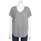 Juniors' Grayson Threads Relaxed Burnout Tee, Teens, Size: Small, Grey (charcoal)