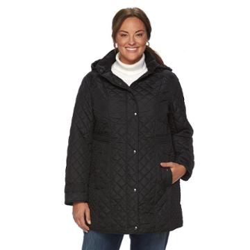 Plus Size Weathercast Quilted Jacket, Women's, Size: 1xl, Black