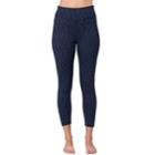 Women's Spalding Cascade Jacquard High-waisted Ankle Leggings, Size: Small, Blue