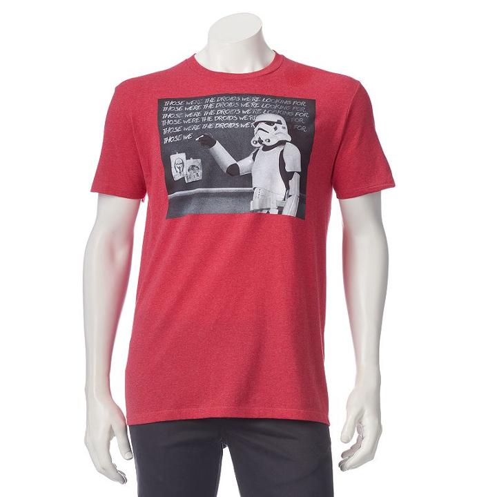 Men's Star Wars Stormtrooper Tee, Size: Large, Dark Red