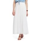 Petite Chaps Pleated Skirt, Women's, Size: Xl Petite, White