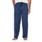 Men's Chaps Plaid Microfleece Lounge Pants, Size: Large, Blue (navy)
