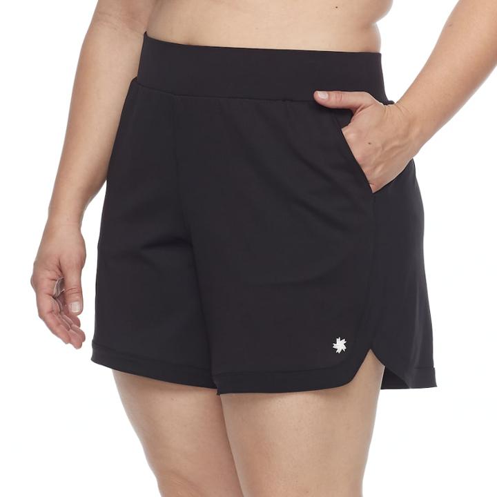 Plus Size Tek Gear® Mixed Media Short, Women's, Size: 3xl, Black