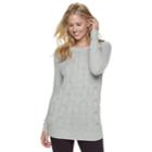 Women's Sonoma Goods For Life&trade; Twist Cable-knit Sweater, Size: Xxl, Light Grey