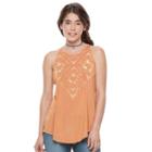 Mudd, Juniors' &reg; Tie-dye Halter Tank, Girl's, Size: Xs, Lt Brown