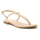 Women's Lc Lauren Conrad Basic Knotted T-strap Sandals, Size: Large, Blush