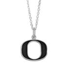 Fiora Sterling Silver Oregon Ducks Team Logo Pendant Necklace, Women's, Size: 16, Grey