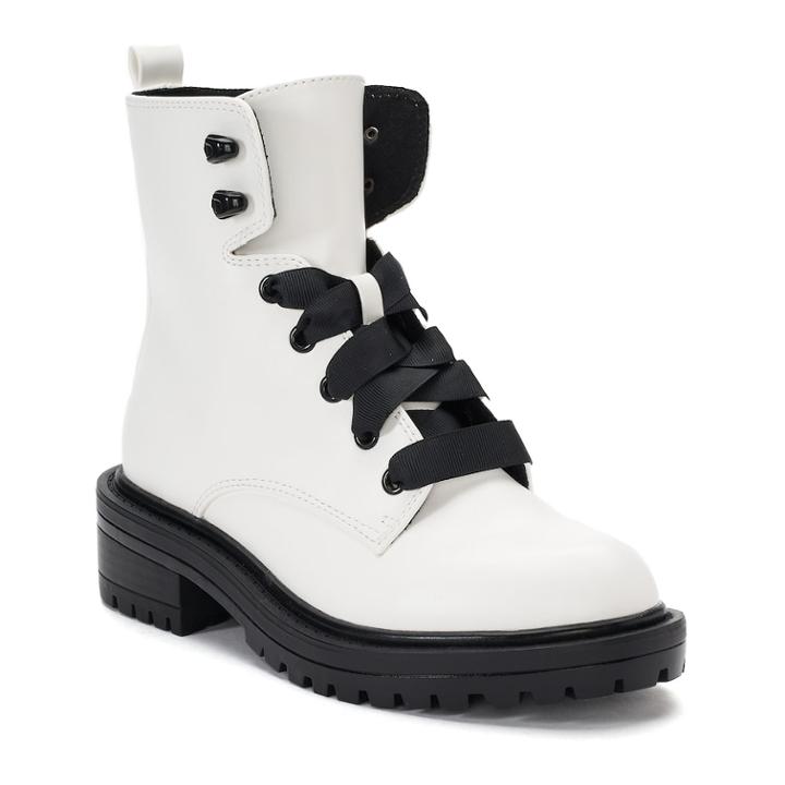 Candie's&reg; Confident Women's Combat Boots, Size: 7.5, White