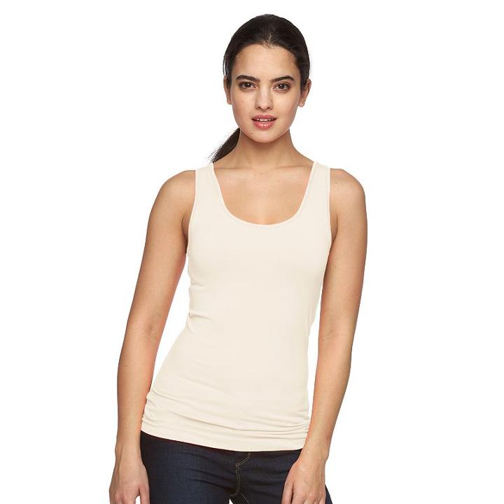 Women's Apt. 9&reg; Seamless Scoopneck Tank, Size: L/xl, Natural
