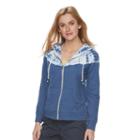 Women's Sonoma Goods For Life&trade; Tie-dye French Terry Hoodie, Size: Small, Dark Blue
