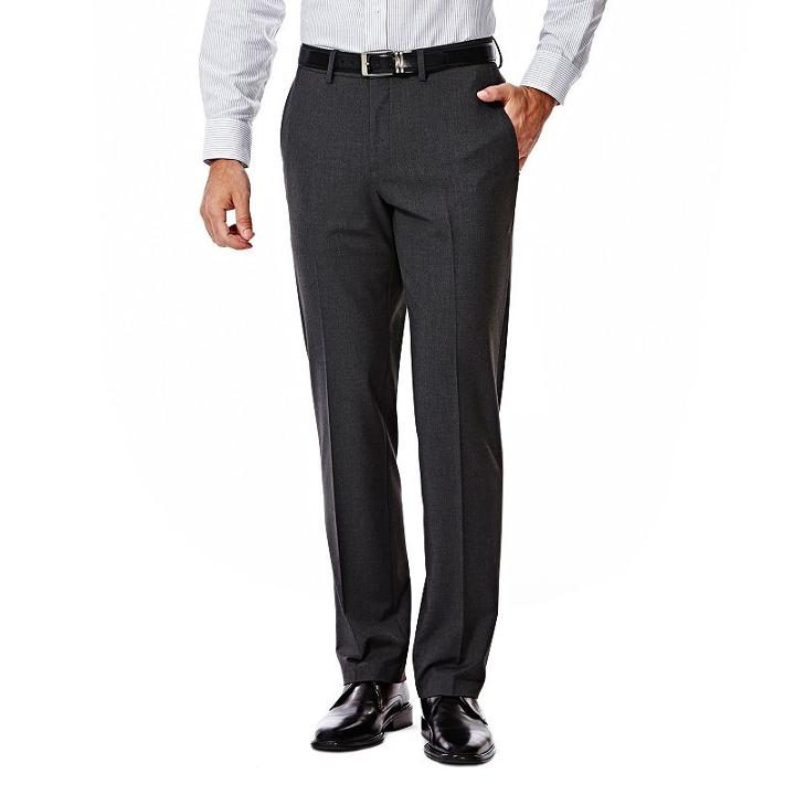 Men's Haggar 1926 Originals Slim-fit Stretch Suit Pants, Size: 32x32, Grey (charcoal)