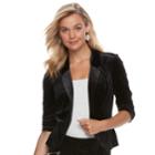 Juniors' Candies&reg; Velvet Blazer, Teens, Size: Xl, Black